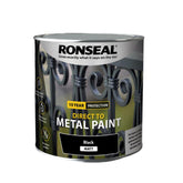 Ronseal Direct to Metal Paint - Black Matt 2.5L